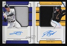 2018 Panini National Treasures 36/99 Josh Bell Trevor Story #DMS-DP Auto 0c6