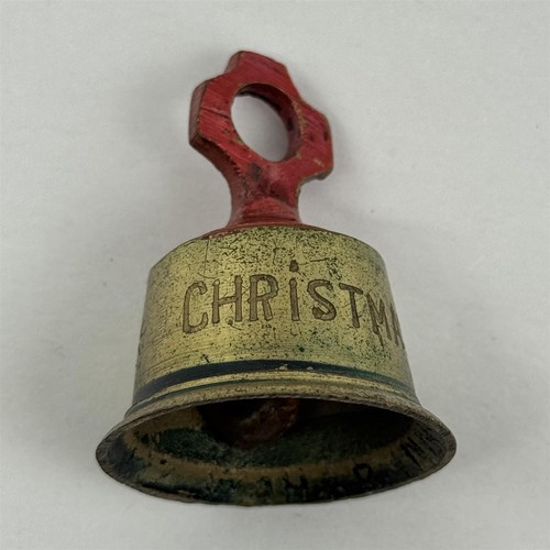 4 Brass Bells Of Wahab India Magenta And Gold Engraved With Phrases - Foto 5 di 5
