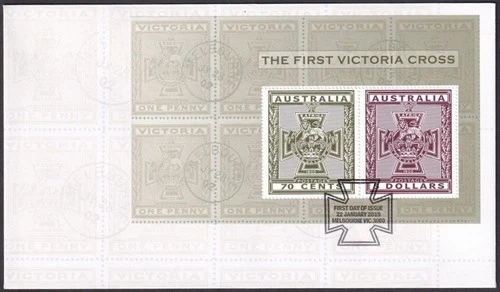 AUSTRALIA - 2015 'FIRST VICTORIA CROSS' Miniature Sheet First Day Cover [F4646]