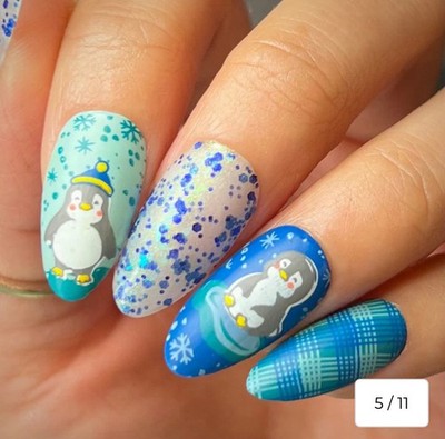 Maniology Nail Stamping Plate - Arctic Penguins (M428)