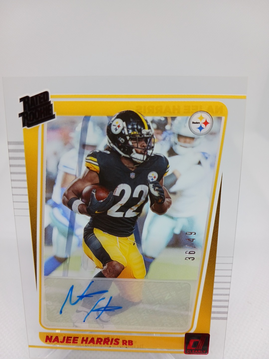 2021 Panini Clearly Donruss - Rated Rookie Najee Harris #60 (AU, RC) /49