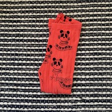 Mini Rodini Toddler Mozart Red Ribbed Panda Bear Leggings 4/5 years