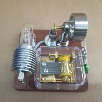 Music Box Stirling Engine Model Hot Air Engine Science Desk Toy