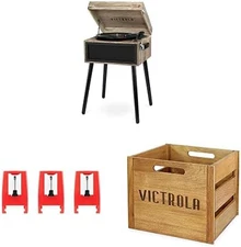 Liberty Bluetooth 5 in 1 Music Center (Farmhouse Oatmeal) & 3 Pack Turntable Rep