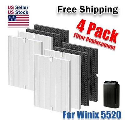5500-2 True Hepa Air Purifier Replacement Filter For Winix 116130 Filter H