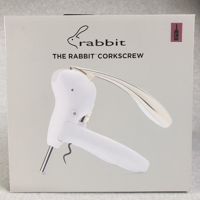 Rabbit Lever Corkscrew White Wine Bottle Opener NIB Quiet Luxury Chic Gourmet