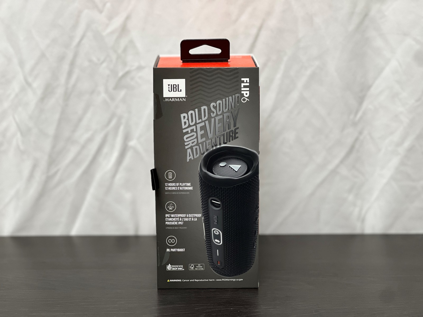 JBL Flip 6 Portable Waterproof Bluetooth Speaker - Black (JBLFLIP6BLKAM)