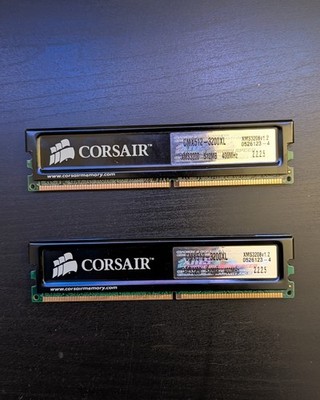Corsair XMS 1GB (2x512MB) DDR400 PC3200 Low Latency RAM CMX512-3200XL