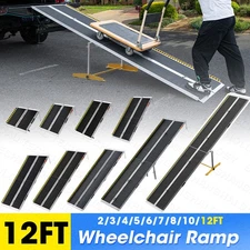 VNN Folding Aluminum Wheelchair Ramp 2/3/4/5/6/7/8/10/12 ft Mobility Ramp 800lbs