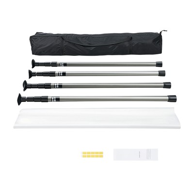 Dust Barrier Poles 12 Ft with 4 Telescoping Poles Dust Barrier System