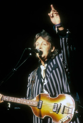 Paul McCartney performs with his Hofner Bass Guitar at Giants Stad- Old Photo 33