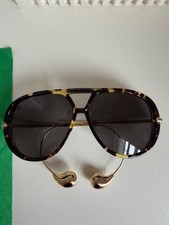 Bottega Veneta Drop Avaitor Sunglasses Color Havana/Grey