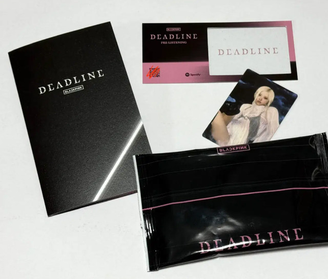 BLACKPINK X Spotify Pre-Listening Special Rose Photocard Limited Official MD