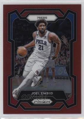 2023-24 Panini Prizm Red Prizm 198/299 Joel Embiid #73 1pe9