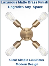 4 Light Modern Industrial Sputnik Chandelier