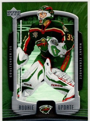 2006 Upper Deck Rookie Update Hockey Manny Fernandez No. 49 Minnesota Wild