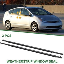 2pcs Front Left & Right Weatherstrip Window Seal No.7572047021 for Toyota Prius 