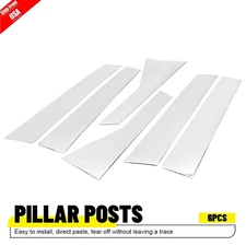 Chrome Pillar Posts For Cadillac CT6 2016-2020 6PCS Set Window Door Trim Cover