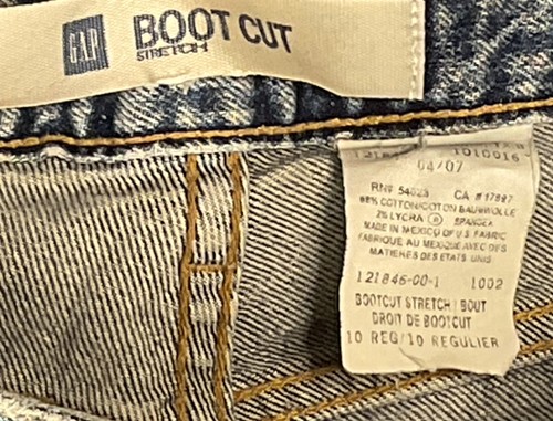 GAP Bootcut Stretch Jeans Light Wash w/Spandex Size 10/30 Regular - Picture 9 of 13