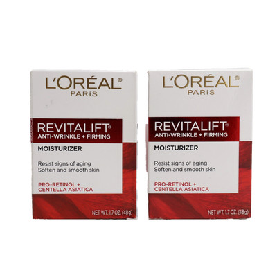 2 PACK L Oreal Revitalift Face & Neck Anti-Wrinkle & Firming Moisturizer 1.7 oz