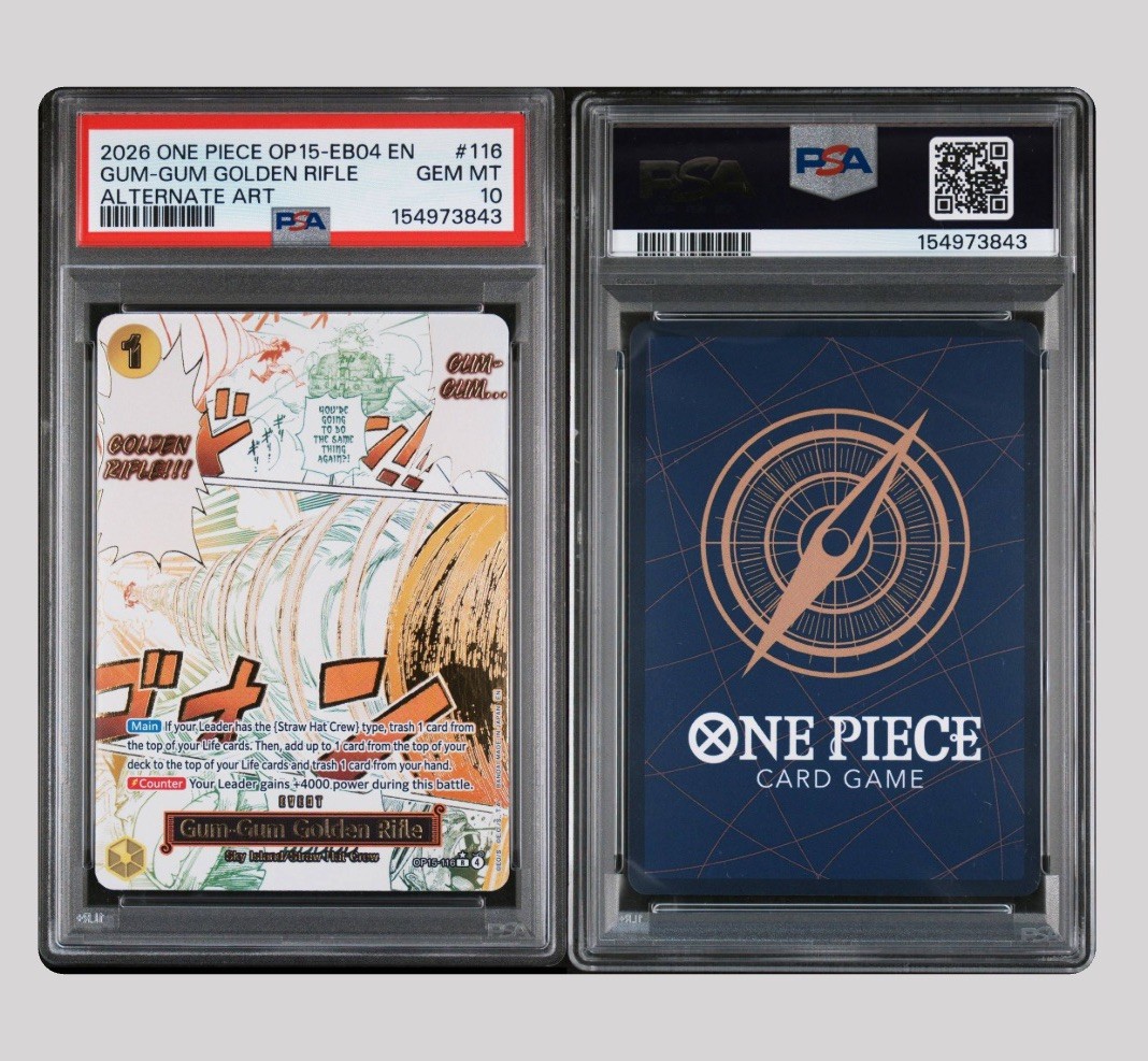 2026 ONE PIECE OP15 EB04 EN #116 GUM-GUM GOLDEN RIFLE MANGA EVENT