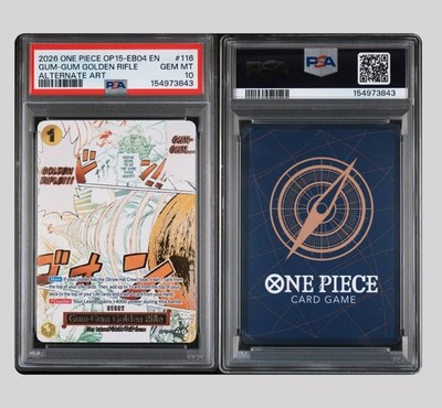2026 ONE PIECE OP15 EB04 EN #116 GUM-GUM GOLDEN RIFLE MANGA EVENT