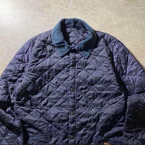 Barbour Steppjacke Herren M Navy Cord Kragen Vintage Warm Oberbekleidung - Bild 2 von 18