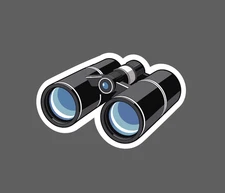 Binoculars Sticker Outdoor Nature Wildlife Hunting Gift Waterproof NEW
