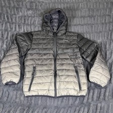 Eddie Bauer Kids Gray Ombre Down Puffer Jacket Hooded Full Zip ERU13OU800A S 7/8