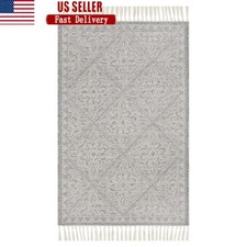 Non-Skid Indoor Medallion Accent Rug 27x45 W/ Fringe Kitchen Living Room New