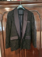 Luxury Embroidered Floral Tuxedo Jacket Couture Handmade Statement Art USA