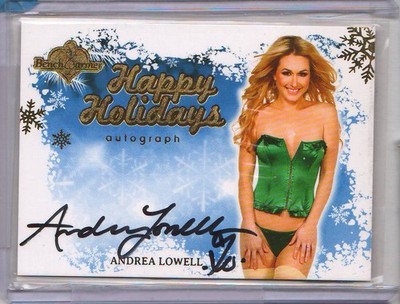 Andrea Lowell 2012 Bench Warmer Holiday Blue Autograph Auto