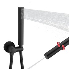 Matte Black Shower Wand High Flow 7 Inch Shower Head High Pressure Handheld S...