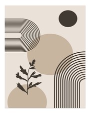 Modern Abstract Wall Art Poster - Minimalist Geometric Design