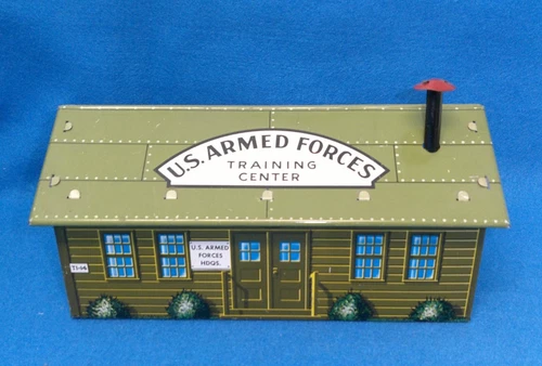 MARX VINTAGE 1950'S playset  U.S. Armed Forces Headquarters tin building T1-14