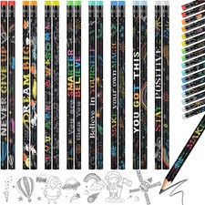 Pasimy 120 Pieces Bulk Inspirational Pencils Colorful Cute Motivational Penci...