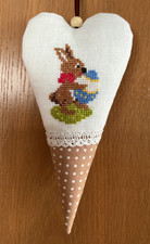 Acufactum Dekoherz Herz Kreuzstich Sticken point des croix Ostern Osterhase Ei