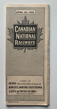 Vintage 1951 Canada Railroad Timetable Canadian National Railways Ontario & West