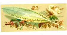 Vintage Paper Embossed Feather Remember Me Fl...