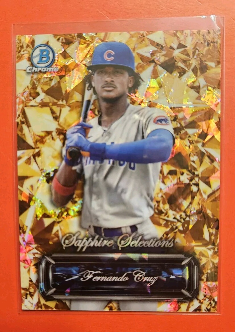 2024 Bowman Chrome Sapphire Fernando Cruz Sapphire Selections Gold Refractor /50