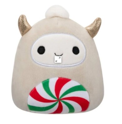 Squishmallows 20CM Weihnachten Nissa Die Yeti Mit Pfefferminz- Wirbel Plüschtier