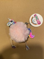 1 Pink Unicorn Puffy Keychains NEW rrr1