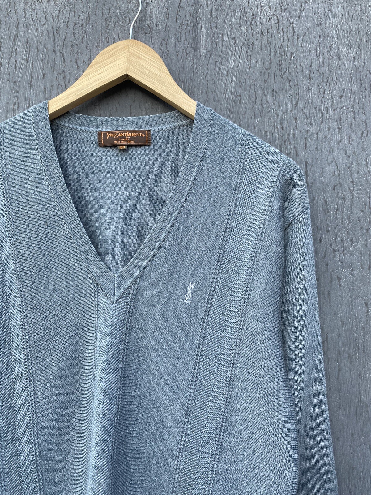 Cardigan vintage Yves Saint Laurent maglia giapponese collo a V taglia L