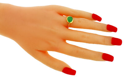 Fred Paris Belle Rives Chrysoprase Ring In 18k Yellow Gold
