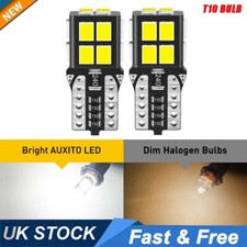 AUXITO T10 Bulbs 158 W5W 194 LED SMD Interior Light Error Free 6500k White 2Pcs