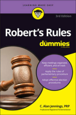 Robert's Rules For Dummies - Paperback By Jennings PRP, C. Alan - GOOD