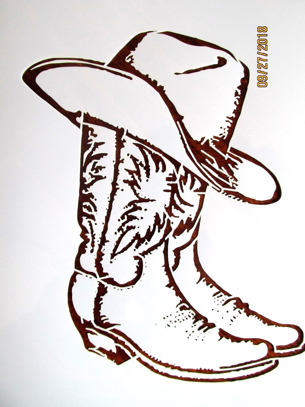 Cowboy Boots and Hat Stencil / Template Reusable 10 mil Mylar | eBay