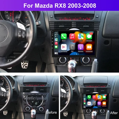 Para Mazda RX-8 2003-2008 Apple CarPlay Android Auto Coche Radio Estéreo GPS Navegación FM - Imagen 5 de 24