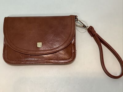 Vince Camuto Faux Leather Light Brown Wristlet Purse/Waist Pack New-Small