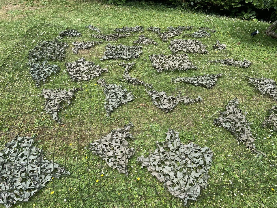 Genuine British Army Grade 1 Camouflage Camo Net Netting Military Woodland Fibre - Image 2 of 4